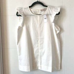 NWT white LOFT blouse